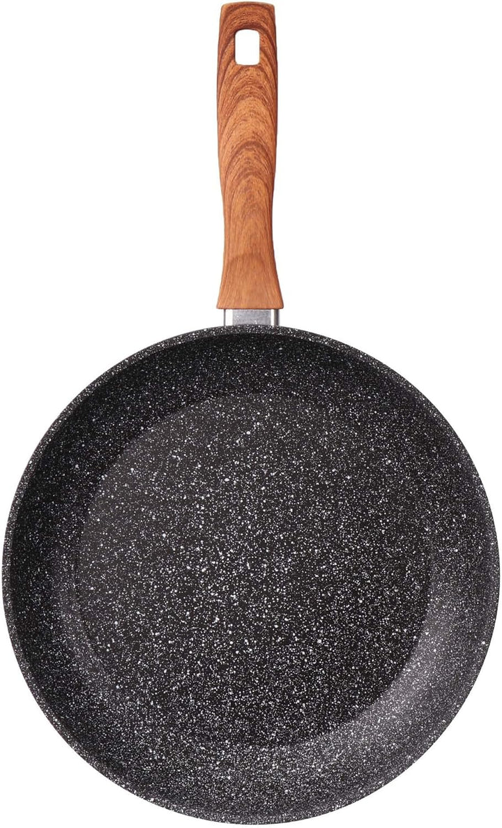 STONELINE Back to Nature Bratpfanne 28 cm, Made in Germany, antihaft beschichtete Pfanne mit echten
