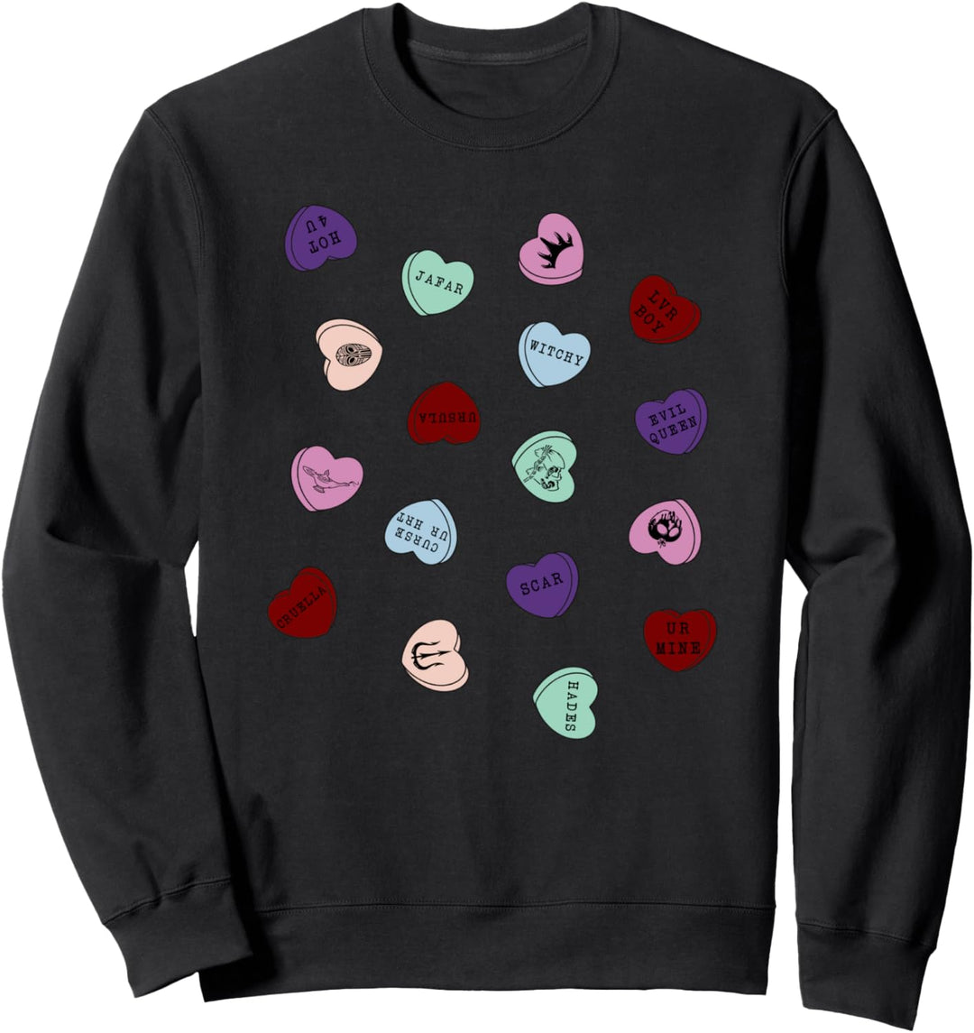 Disney Villains Valentinstag Character Candy Heart Icons Sweatshirt