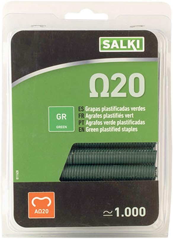 Zaunklammern Ω20 SALKI - Blister mit verzinkten Stahlringklammern Omega-20, 2 mm Durchmesser, ideal