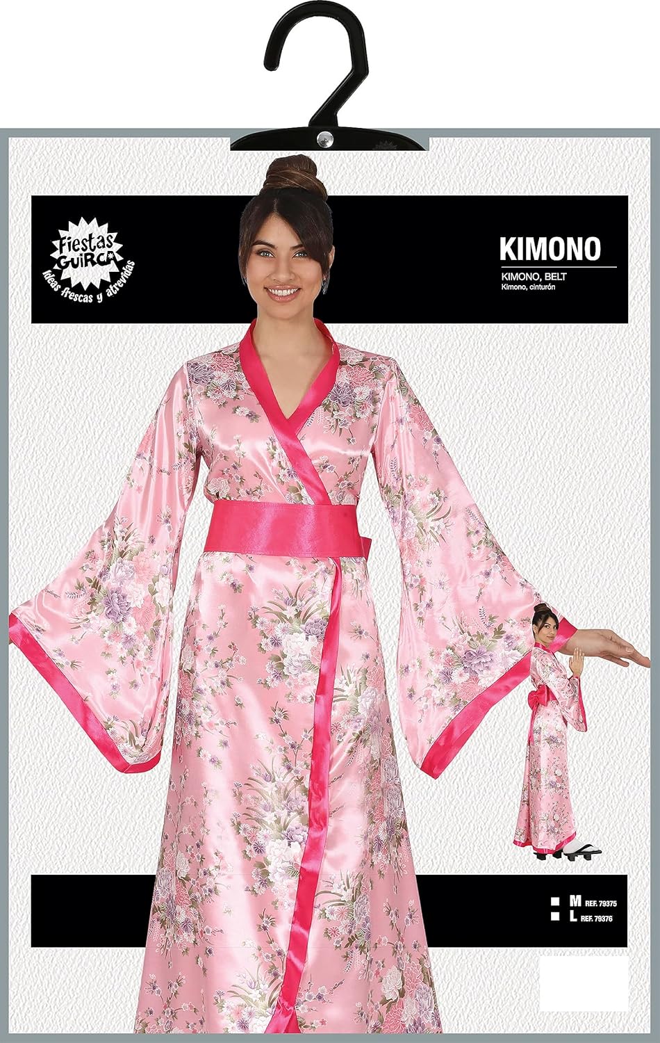 FIESTAS GUIRCA | Geisha Japanisches Kostüm - Kimono und Gürtel - Asiatische, Orientalische und Japan