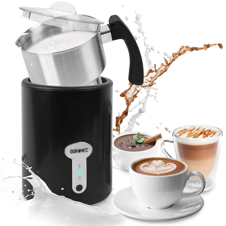 Duronic MF500 BK elektrischer Milchaufschäumer, 500 ml Behälter Milchaufschäumer Induktion, automati
