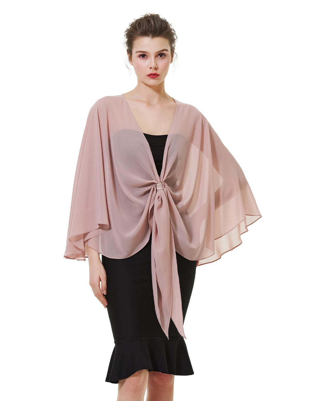 BEAUTELICATE Damen Chiffon Schal Stola Elegante Bolero Leichter Sommerjacke Braut Schal für Brautkle