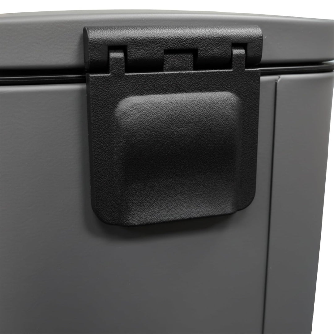 Relaxdays Kosmetikeimer Wandmontage, 3 Liter, Absenkautomatik, Inneneimer, Metall, eckiger Badezimme