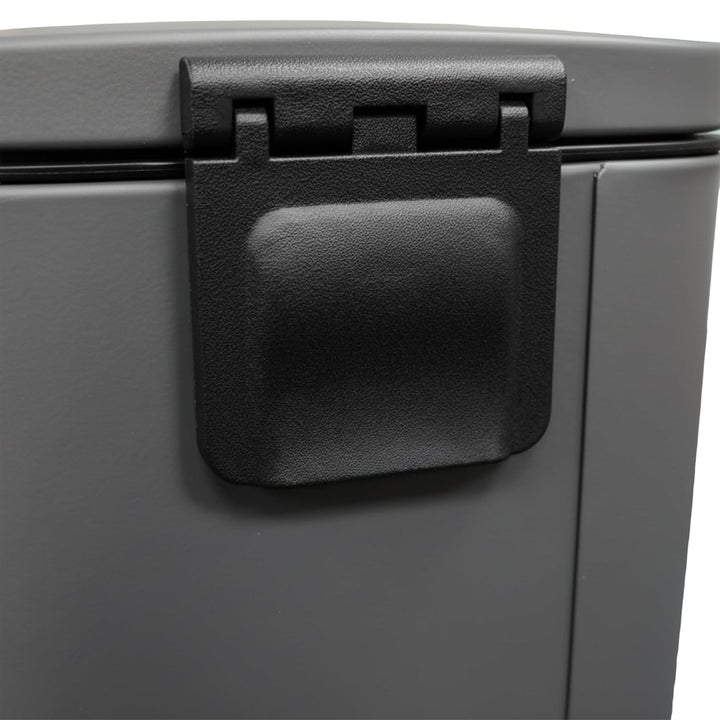 Relaxdays Kosmetikeimer Wandmontage, 3 Liter, Absenkautomatik, Inneneimer, Metall, eckiger Badezimme