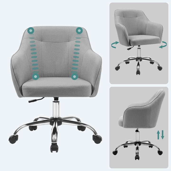 SONGMICS Homeoffice Stuhl, 2er Set, Drehstuhl, Schreibtischstuhl, höhenverstellbar, bis 110 kg belas