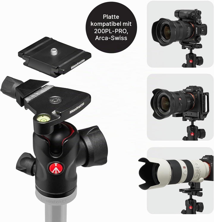 Manfrotto Befree Advanced AS, Kamerastativ, Drehverschluss, kompatibel mit Arca-Swiss, tragbares, ko