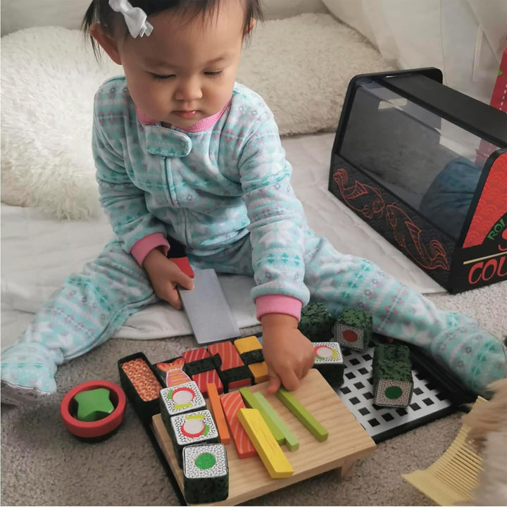 Melissa & Doug - Sushi-Schneidespielzeug aus Holz Sushi-Set, Sushi-Set