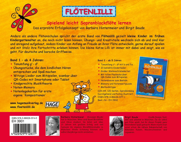Cascha Lillis Blockflöten Set 5 tlg I Blockflöte Kunststoff barocke Griffweise I Hochwertige Kinder