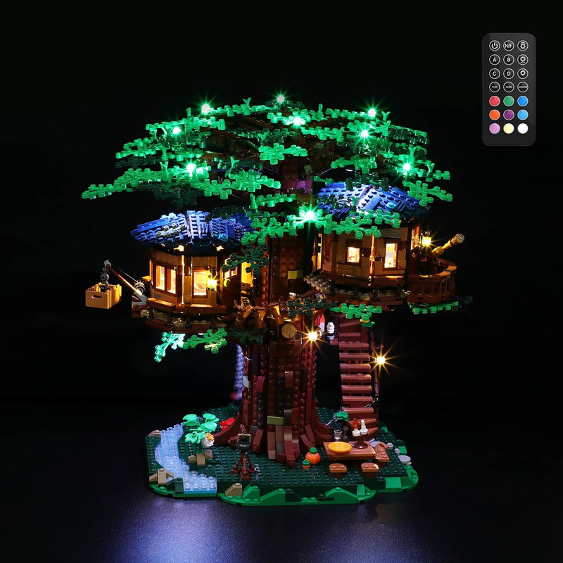 GEAMENT LED Licht-Set (Fernbedienung) Kompatibel mit Lego Baumhaus - Beleuchtungsset für Ideas 21318