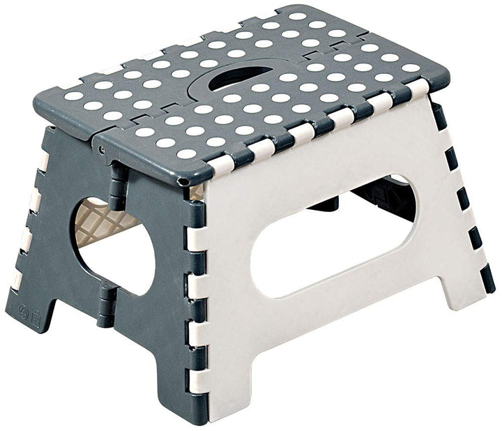 KESPER Klapptritt 70533 aus Kunststoff, weiss/grau/Hocker/Klappstiege