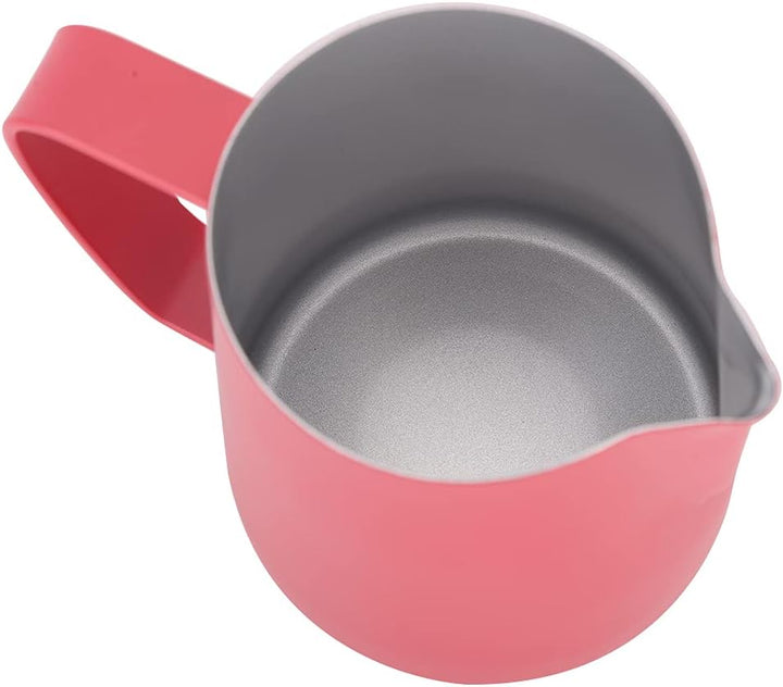 600ml Edelstahl Pitcher Milch Schaumbecher Rose Red Edelstahl Milchschaum Tasse Latte Art für Home C