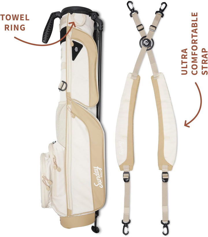 Sunday Golf Loma XL Tasche – Leichte Tasche mit Gurt und Ständer – Einfach zu tragende Pitch n Putt