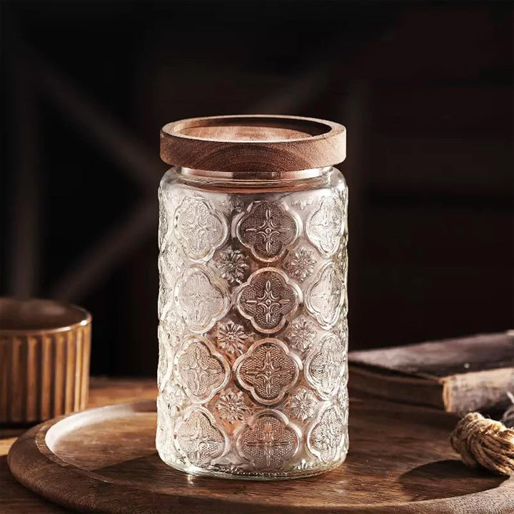 1000ML Vorratsdosen Glas mit Deckel 2er Set, Luftdichte Aufbewahrungsgläser Küche Gewürzgläser, Gros