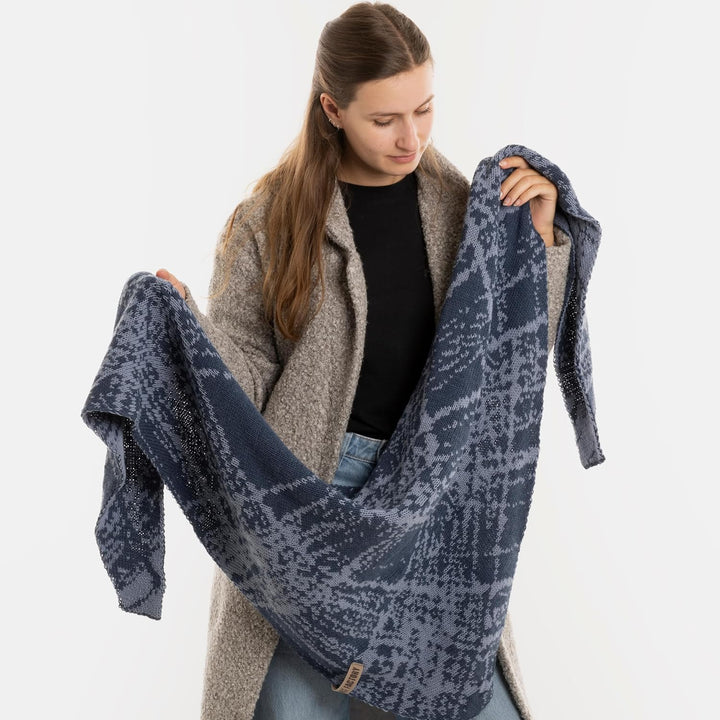 KNIT FACTORY - Lea Dreiecksschal Jeans/Indigo, Jeans/Indigo
