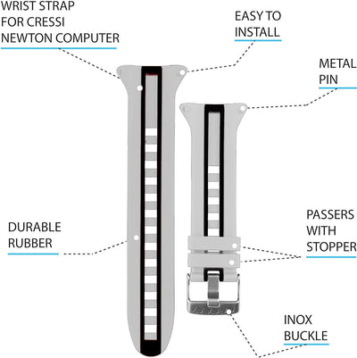 Cressi Original Strap for Diving Watch/Computer - Verschiedene Modelle und Farben für Cressi Taucher