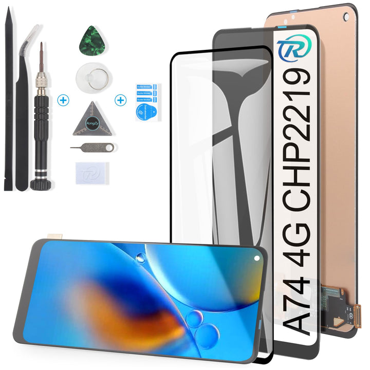 RongZy Kompatibel mit Oppo A74 4G Ersatz Bildschirm LCD Display und Touchscreen-Digitizer mit Werkze