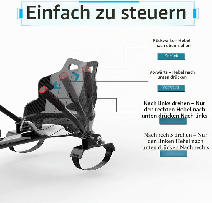Hoverboards Go Kart, Hoverboards mit Sitzaufsatz Hoverkart,- Verstellbarer Hoverkart-Sitz für elektr