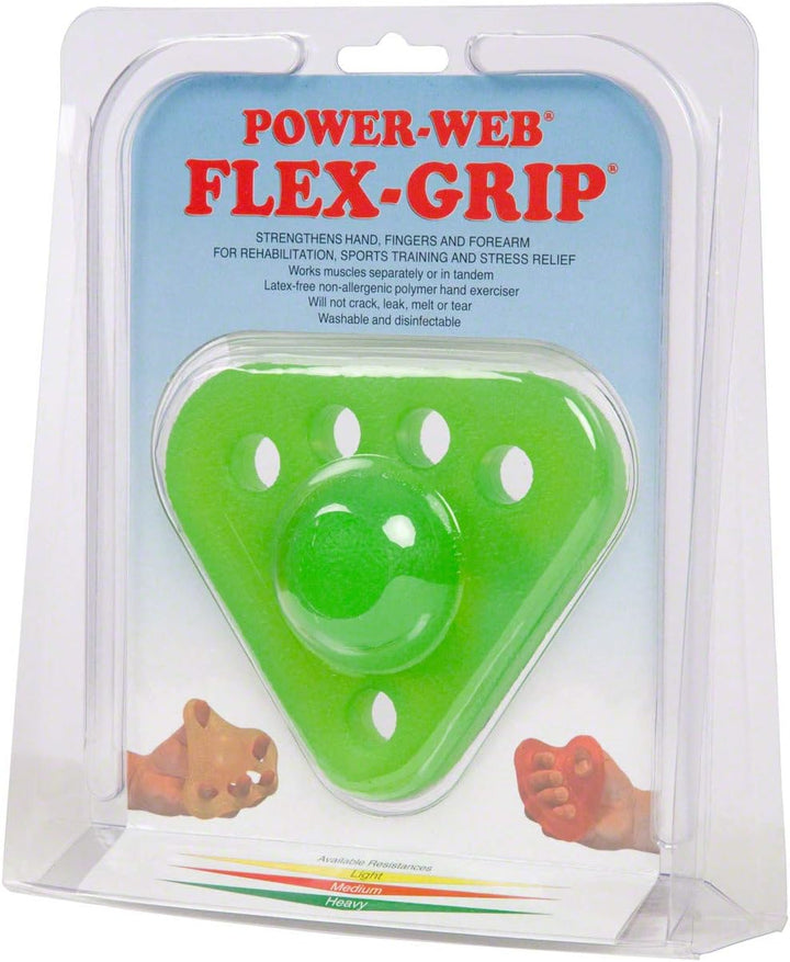 Sport-Tec Power-Web Flex Grip Handtrainer Fingertrainer Unterarmtrainer: Schwer, Grün