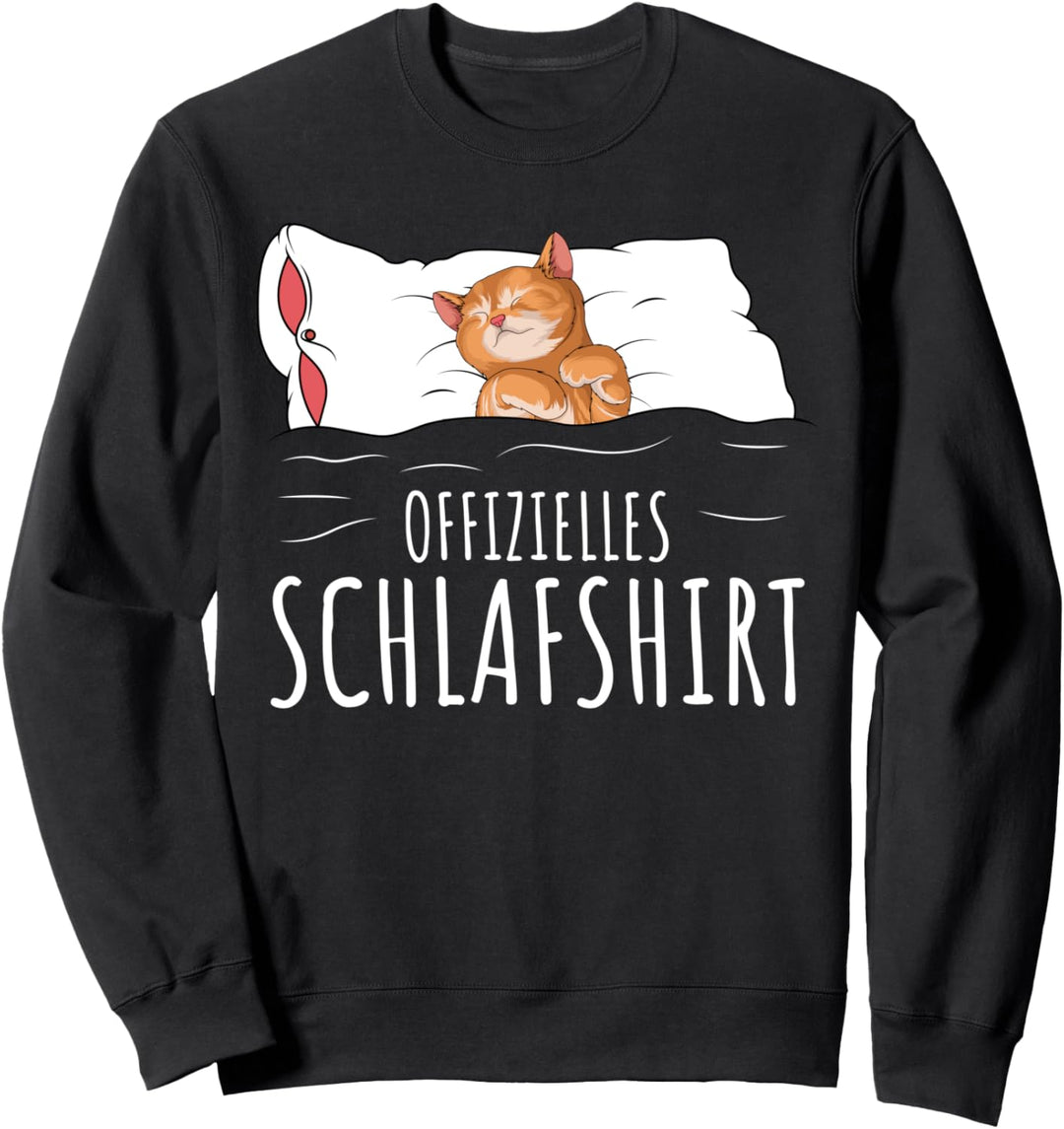 Offizielles Schlafshirt Katze Schlafanzug Katzen Sweatshirt