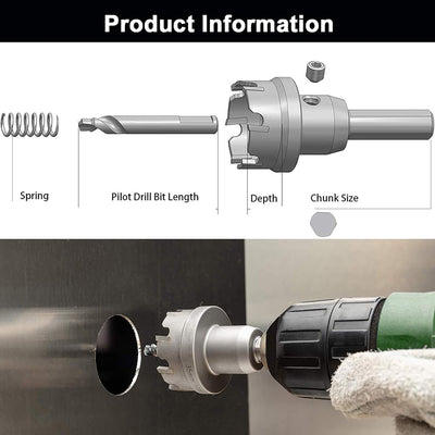 NORTOOLS Lochsäge 68mm TCT-Lochsäge mit für Muffen lochschneider metall,bohrer edelstahl für Mauerwe