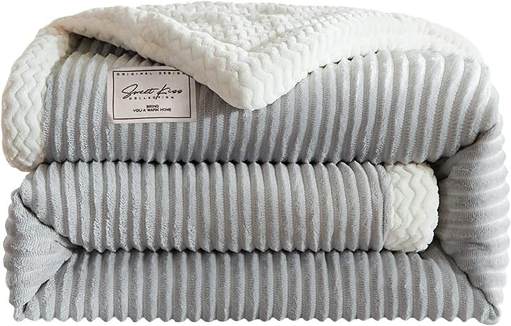 Ergocar Fleecedecke, Kuscheldecke Flauschig Weich und Warme, Sherpa Decke Doppelgesicht Dicke Decke,