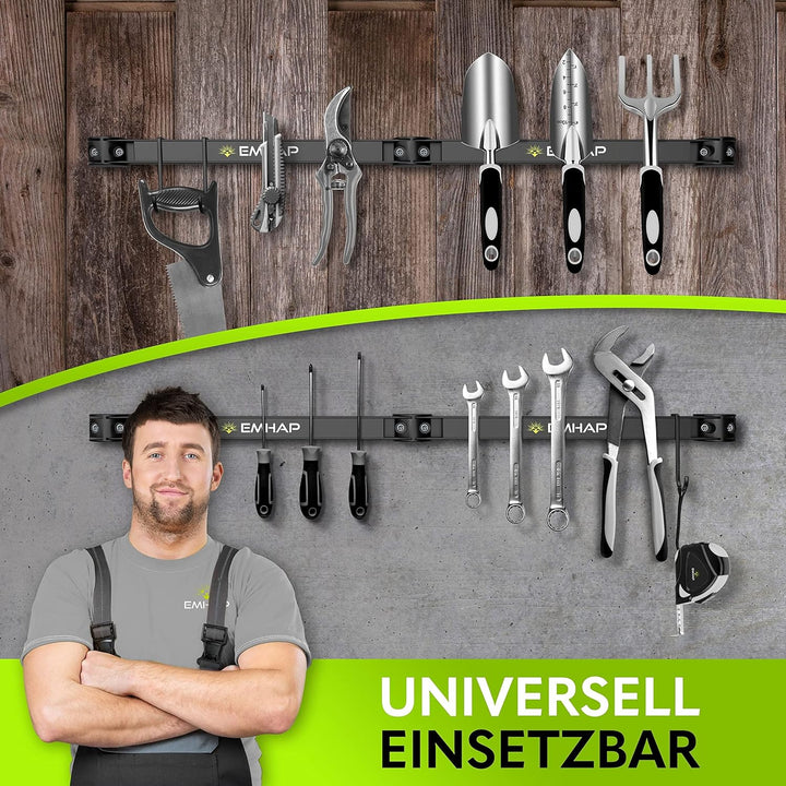 EMHAP© Magnetleisten Werkzeughalter EXTRA STARK 4er Set je 46CM lang Universal Magnetschiene Werkzeu