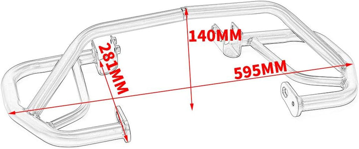 Schwarze Highway Bars für CMX500 Rebel 17-23, Motorrad Stahl Motorschutz Stossstange Sturzbügel Rahm