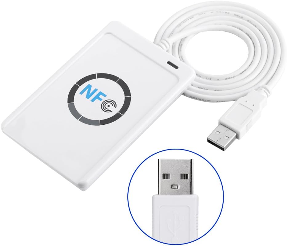 Chipkartenleser Ohne Kontakte, NFC RFID ACR122U ISO 14443A/B USB 2.0, 65 x 12,8 x 98 mm