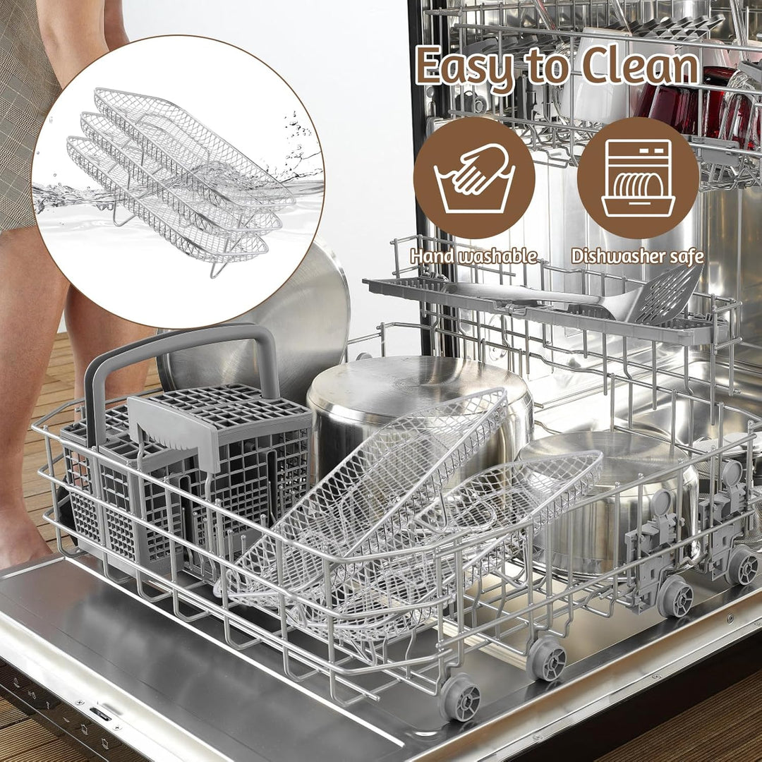 Airfryer Zubehör, 3 Schichten Edelstahl Air Fryer Rack, Heissluftfritteuse Zubehör Kompatibel mit Ni