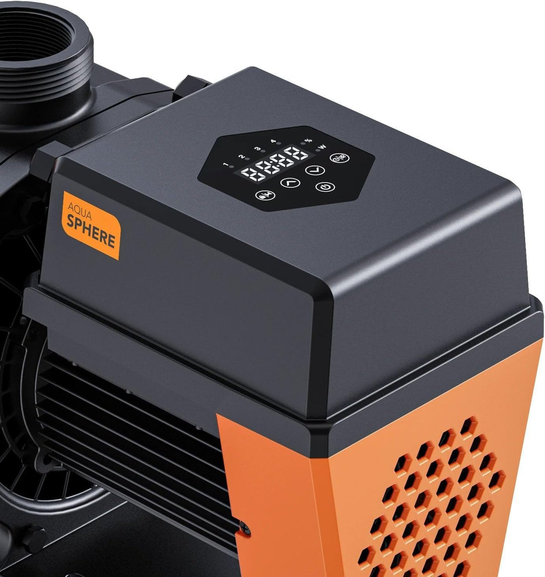 AquaSphere InverGreen Poolpumpe DG18 - Regelbare & Stromsparende Poolpumpe mit LCD-Display - 18 m³/h