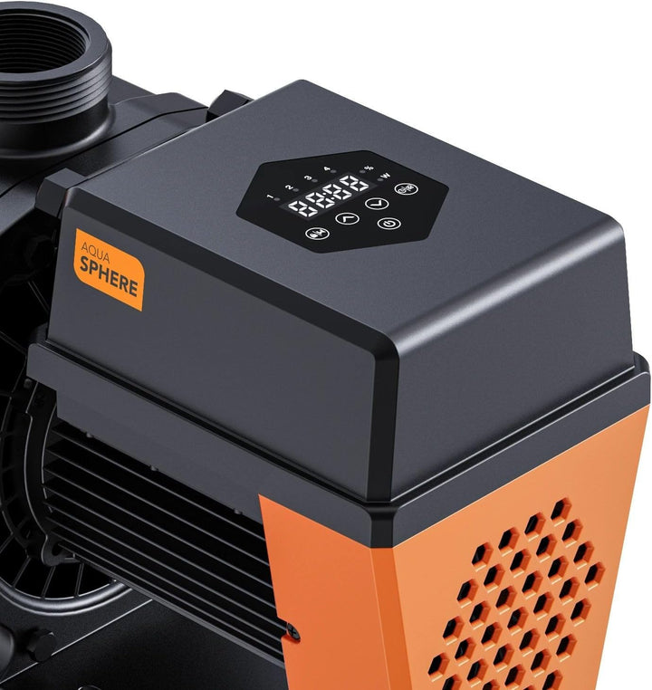 AquaSphere InverGreen Poolpumpe DG18 - Regelbare & Stromsparende Poolpumpe mit LCD-Display - 18 m³/h