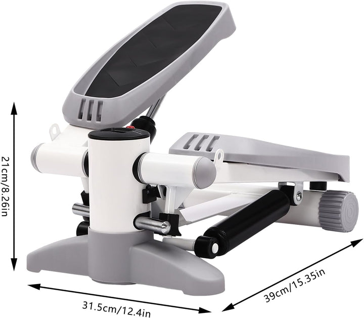 Mini Stepper für Zuhause, Up-Down Swing Stepper mit Power Ropes, Stepper Hometrainer, 2 in 1 Trainin