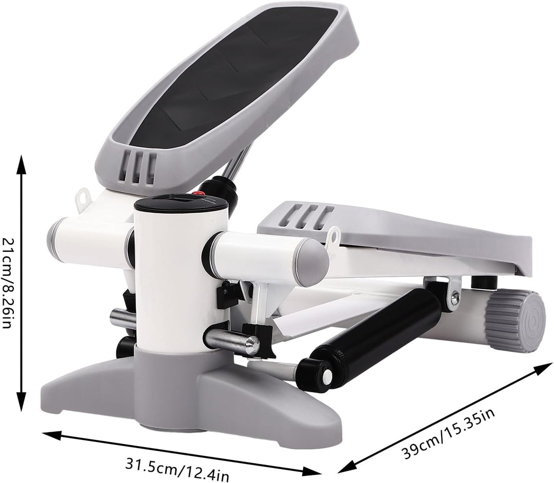 Stepper Büro, mit 2 Widerstandsbänder, Fitness Stepper für Zuhause, Mini-Stepper mit LED-Bildschirm,