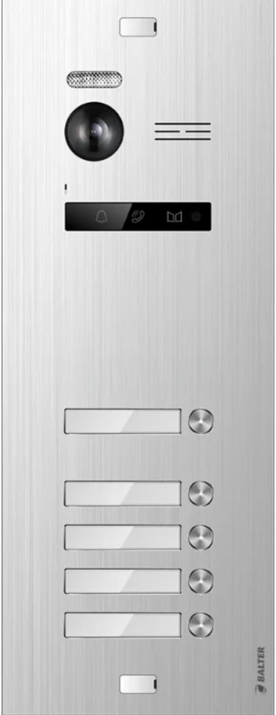 Balter by SCHUTZER Video Türsprechanlage EVO Quick für 5 Familienhaus mit 5X 4,3 Zoll Silber 5 Famil