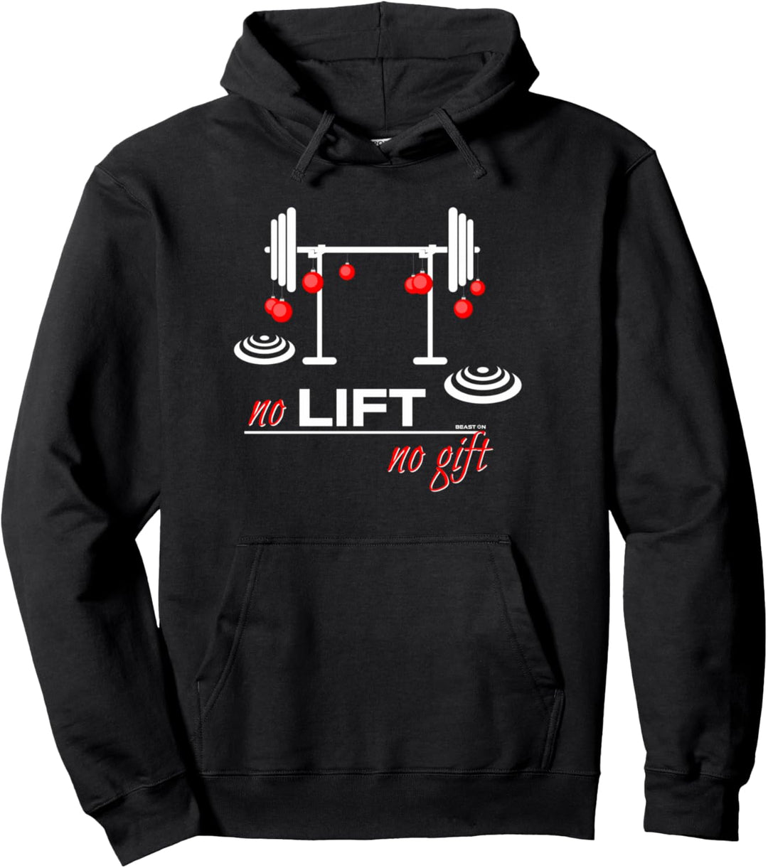 No Lift no Fitness Hantel Lustige Gym Weihnachten Sprüche Pullover Hoodie