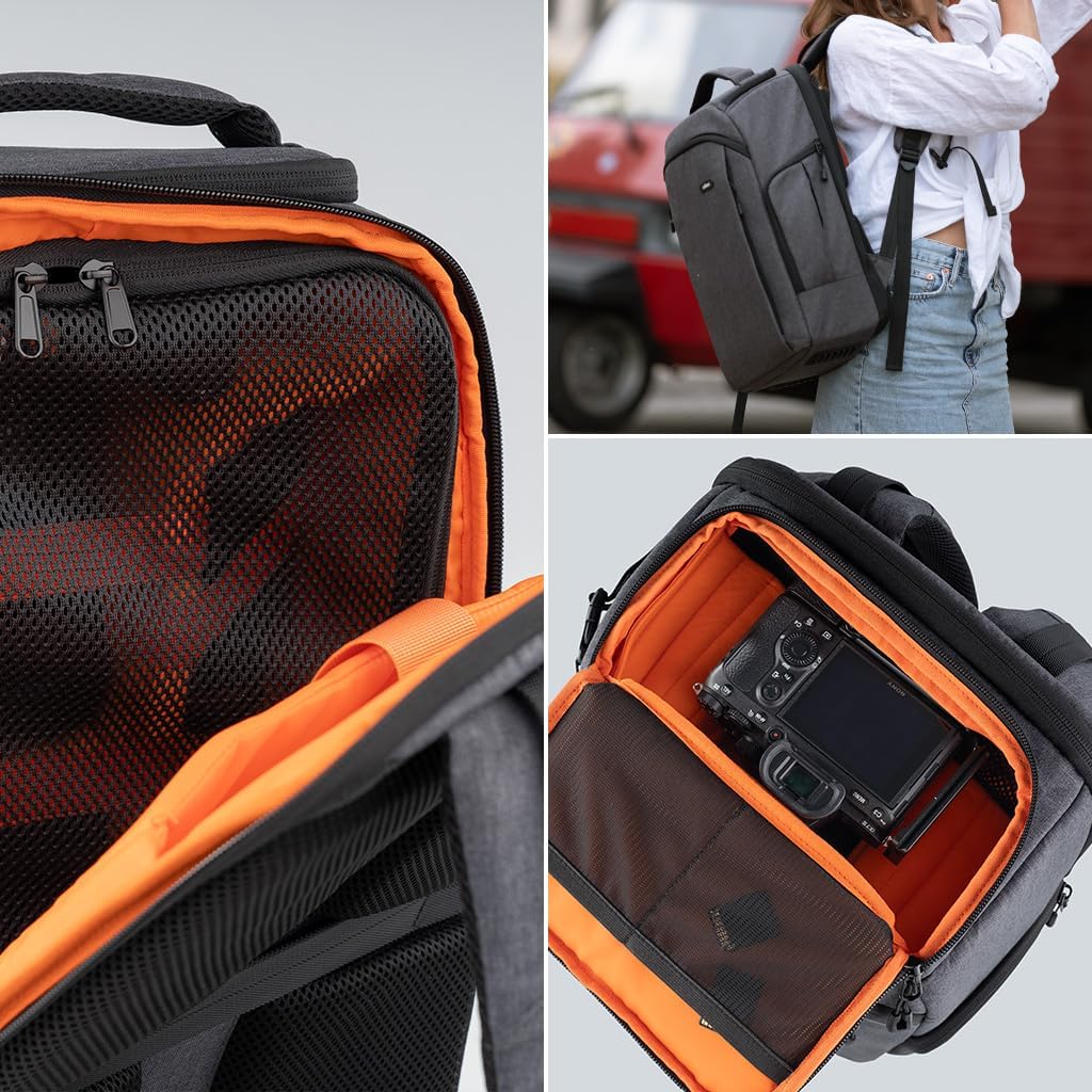 DÖRR Fotorucksack Prag Pro 20L & Prag Go 16L, Wasserdicht, Kamera-Rucksack, 16 Zoll Laptopfach, Spie