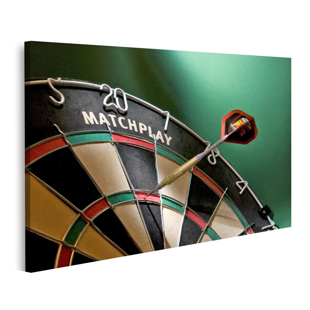 islandburner Bild auf Leinwand Dart Spiel Matchplay Bilder Wandbilder Poster Leinwand 80x40cm, Leinw