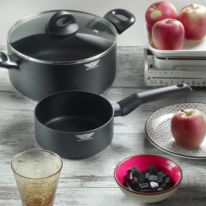 Prima Collection Black Bratpfanne aus Aluminium, Antihaftbeschichtung, Induktion, Durchmesser 22 cm,