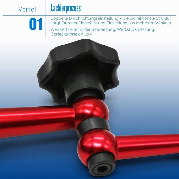 Flexible Starke Magnetische Standfuss Basis Halter + Hebel Messuhr Anzeige Stossfest (0~0,8mm) Holde