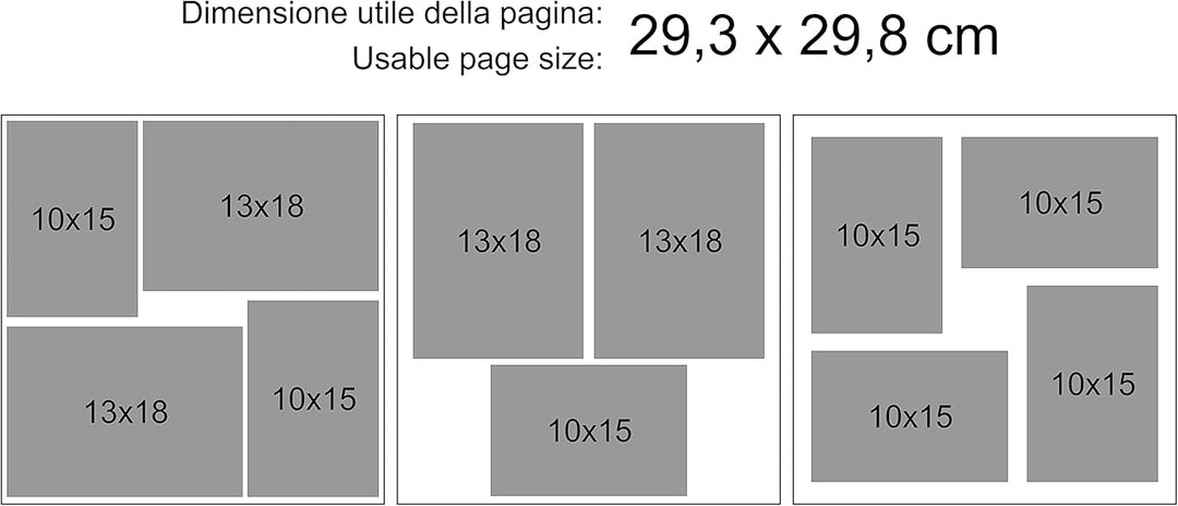 Fotoalbum 31 x 31/40 g (80 Seiten) aus Seidenpapier, Einband aus bedrucktem Papier mit matter Kunsts