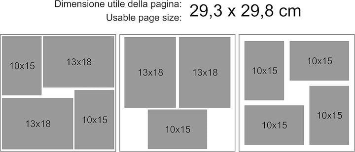 Fotoalbum 31 x 31/40 g (80 Seiten) aus Seidenpapier, Einband aus bedrucktem Papier mit matter Kunsts