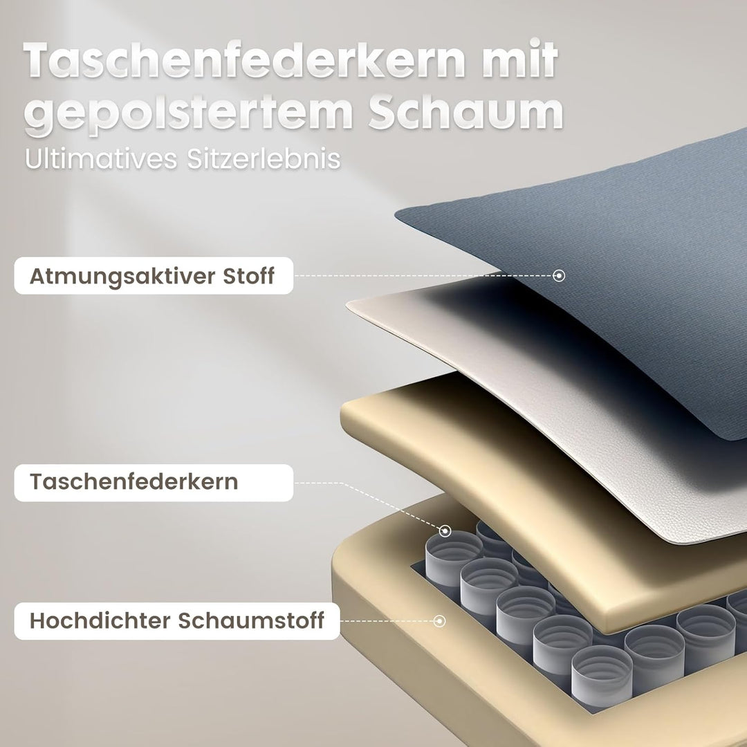 GTPLAYER Gaming Stuhl Bürostuhl Ergonomisch Gaming Sessel mit Kopfstütze und Cloud-Lendenkissen, Gep