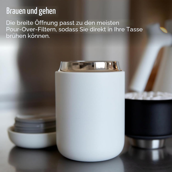 Fellow Carter Everywhere Tasse, vakuumisoliert, mit True Taste Keramikbeschichtung, Mattgrau, 340 ml