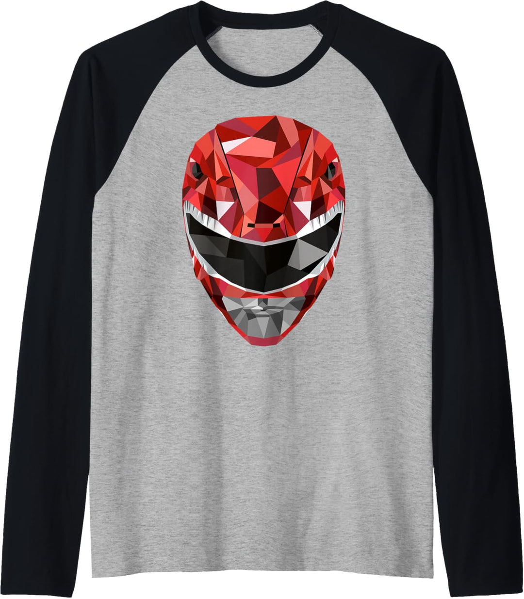 Power Rangers Red Ranger Polygon Helmet Raglan