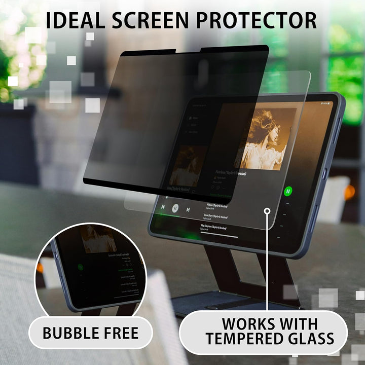MyGadget Magnetische Sichtschutzfolie kompatibel mit Apple iPad Pro 11 Zoll [ 2024 ] - abnehmbarer A