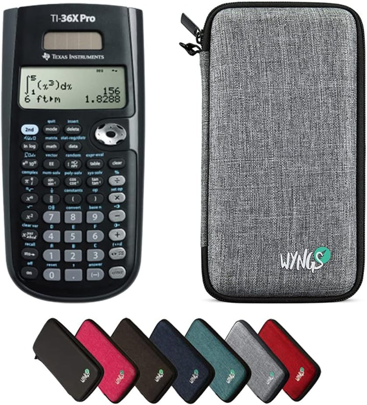 CALCUSO Sparpaket: TI-36X Pro technisch-wissenschaftlicher Taschenrechner + WYNGS Schutztasche hellg