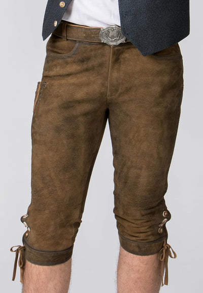 Stockerpoint Siggi2 Herren Trachtenlederhose, Havanna Gespeckt