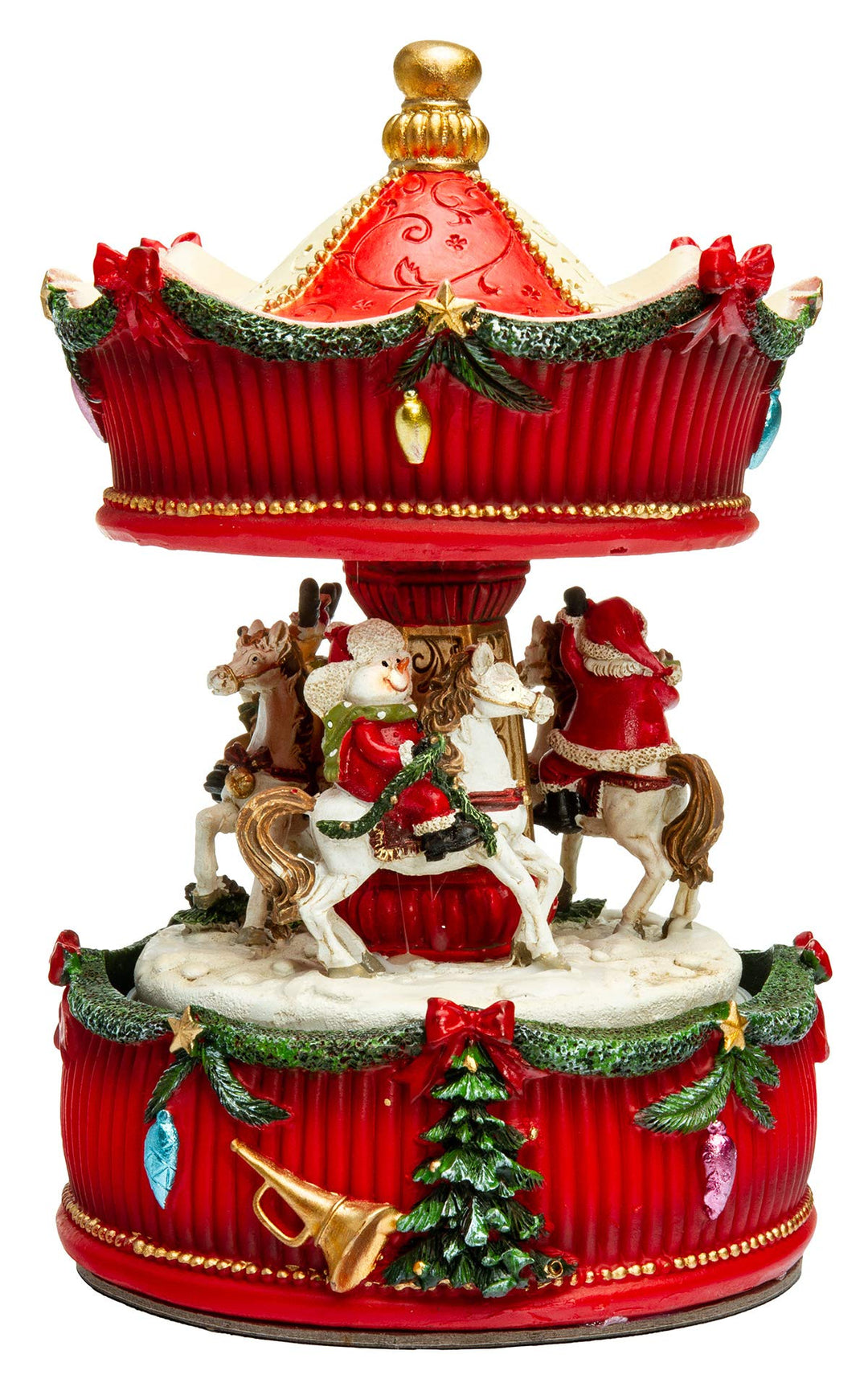 SIKORA SD08 Spieldose Spieluhr für Weihnachten Pferde Karussell Musik We Wish You a Merry Christmas