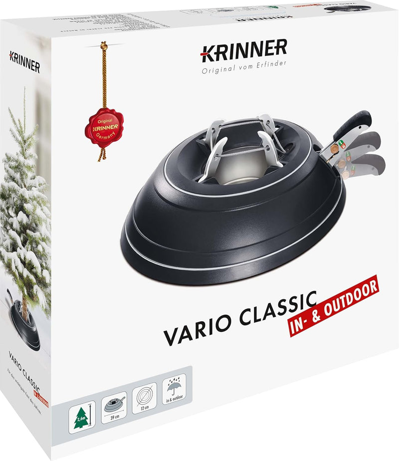 Krinner 401736 ORIGINAL Christbaumständer Vario Classic In-& Outdoor, Schwarz Vario Classic In und,