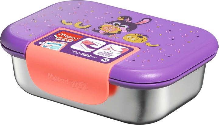 Maped PICNIK - Edelstahl-Lunchbox MINIZ Kaninchen 900 ml EDELSTAHL Violett, EDELSTAHL Violett